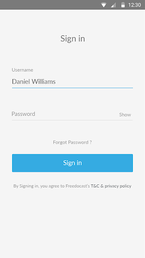 Android application Freedocast Reporter screenshort