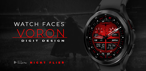 Android application Voron NIGHT FLIER Watch Face screenshort