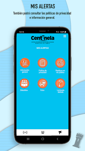 Android application Centinela Tandil screenshort