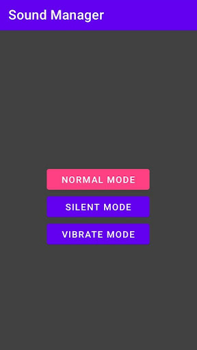 Android application Sound Manager screenshort