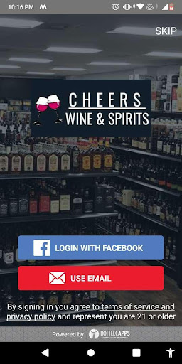 Android application Cheers Wine & Spirits screenshort