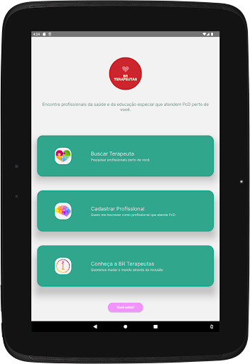 Android application BR Terapeutas screenshort