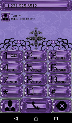Android application Purple Gothic Cross Dialer the screenshort