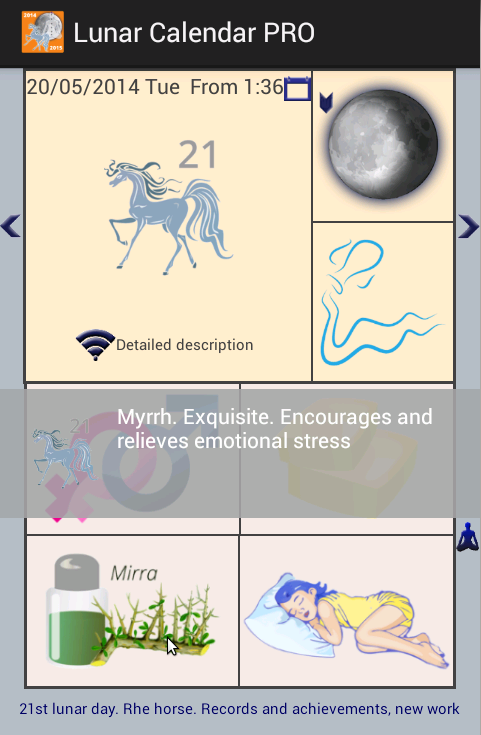 Android application Lunar Calendar PRO screenshort