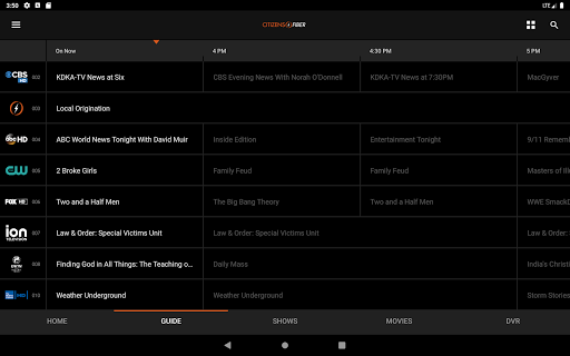 Screenshot of Citizens Fiber