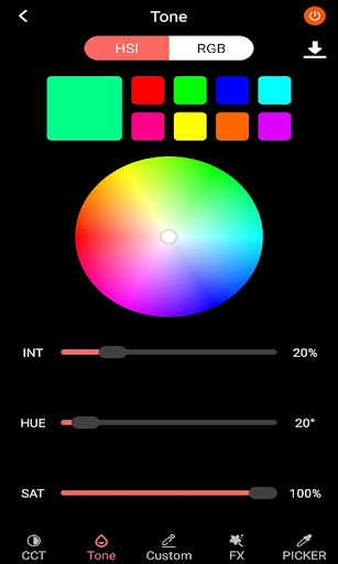 Android application SIRUI Light screenshort