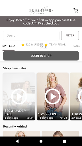 Screenshot of Jenna LeeAnn Boutique