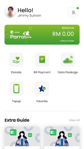 Android application ParrotPos screenshort