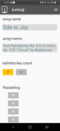Kalimba score editor Plus
