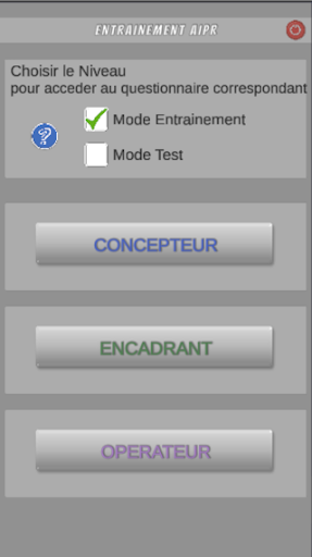 Android application AIPR entrainement screenshort
