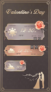 Valentine's Day GO Weather Widget Theme 1.0 APK screenshots 1
