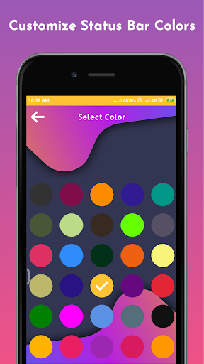 Screenshot of Customized Color Status Bar