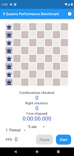 Android application 8 Queens screenshort