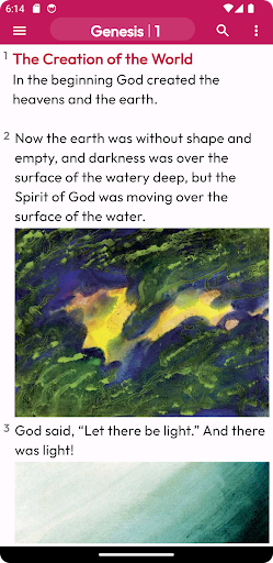 Android application Visual Bible screenshort