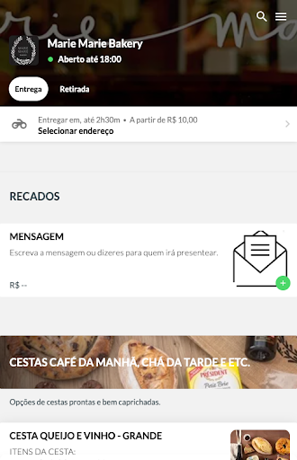 Android application Marie Marie Bakery screenshort