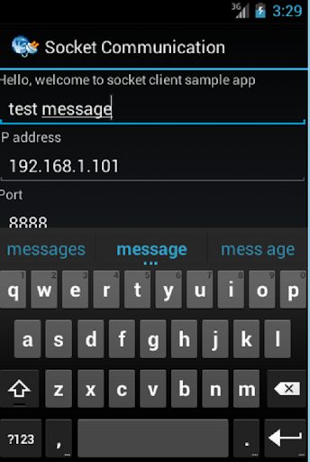 Android application Socket Communication Pro screenshort