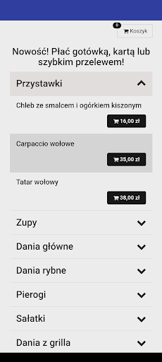 Android application Gościniec u kuzynów screenshort