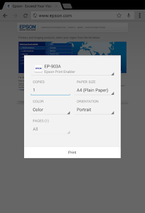 Epson Print Enabler Screenshot