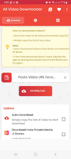 Android application All Video Downloader screenshort