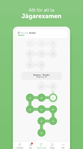 Android application Ta Jägarexamen - Prova på screenshort