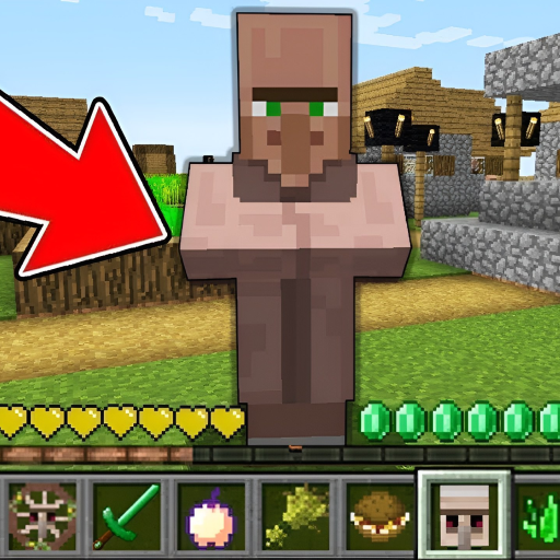 Villagers & Pillagers Mincraft logo