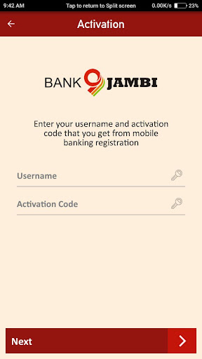 Bank Jambi Mobile Screen 2