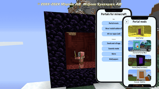 Android application portal mod for minecraft screenshort