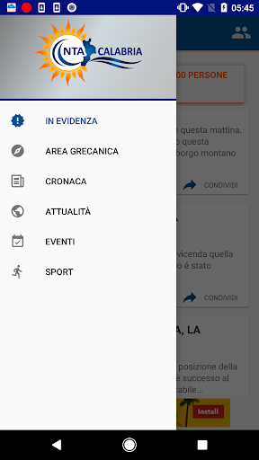 NtaCalabria App Screen 2