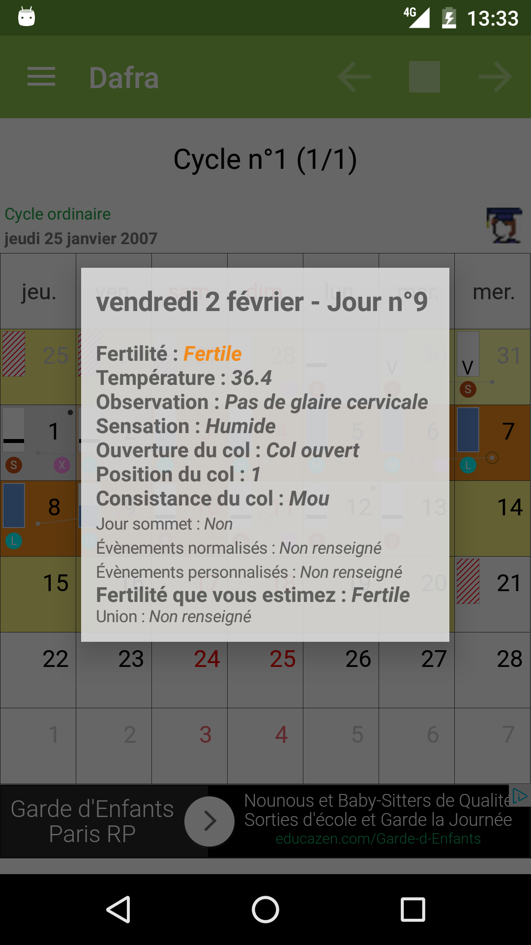 Android application Dafra - Méthodes naturelles screenshort