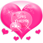 Cover Image of Descargar Tema de amor rosa GO SMS Pro  APK