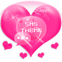 Пинк тему любви GO SMS Pro