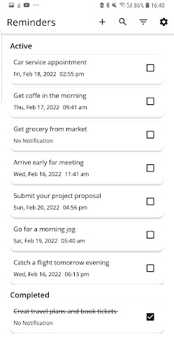 Android application Reminder To-Do List & Planner screenshort
