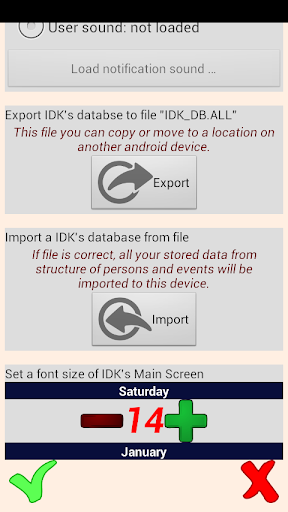Important Dates Keeper PRO Screen 3