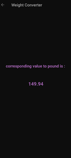 Weight Converter Screen 3