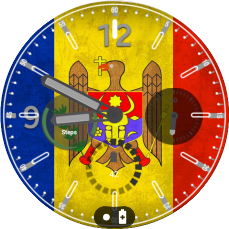 Moldova Flag Watchface Screen 3