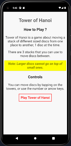 Tower of Hanoi Screen 3
