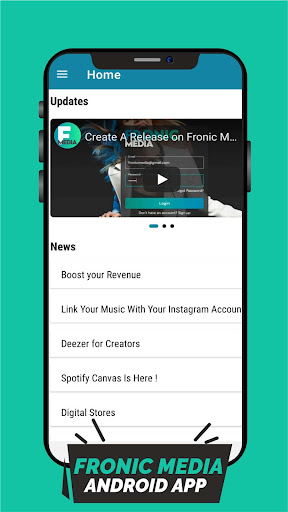 Android application Fronic Media screenshort