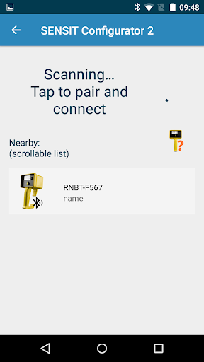SENSIT Configurator 2 Screen 2