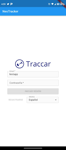 Android application NeoTracker screenshort