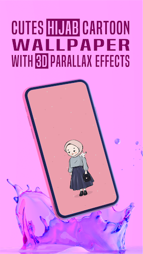Hijab Cartoon Parallax Effects Screen 2