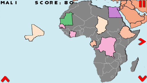 Android application GeoMap. Map Puzzle screenshort