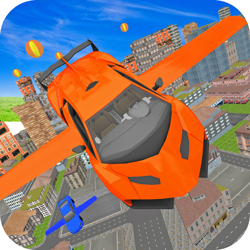 Futuristic Real Flying Car 3D logo