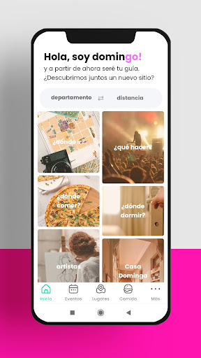 Android application domingo! screenshort