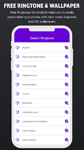 Romantic Ringtones and Sounds Screen 2