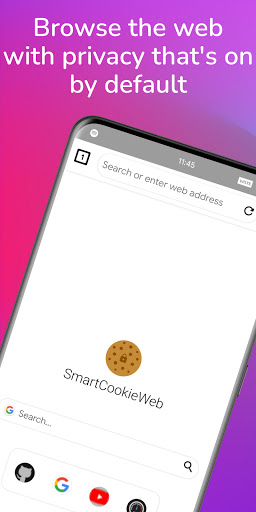 Android application SmartCookieWeb Privacy Browser screenshort