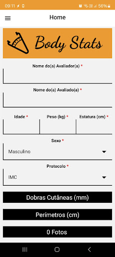 Android application Body Stats screenshort