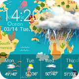 Weather Clock Widget World icon