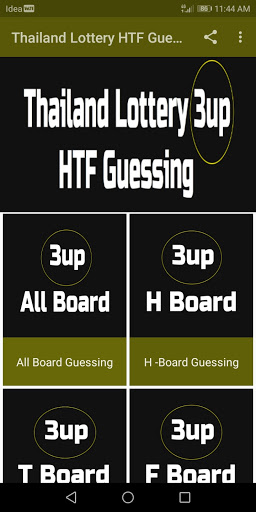 Android application Thailand Lottery HTF Guessing screenshort