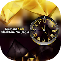 Diamond Gold Clock Wallpaper