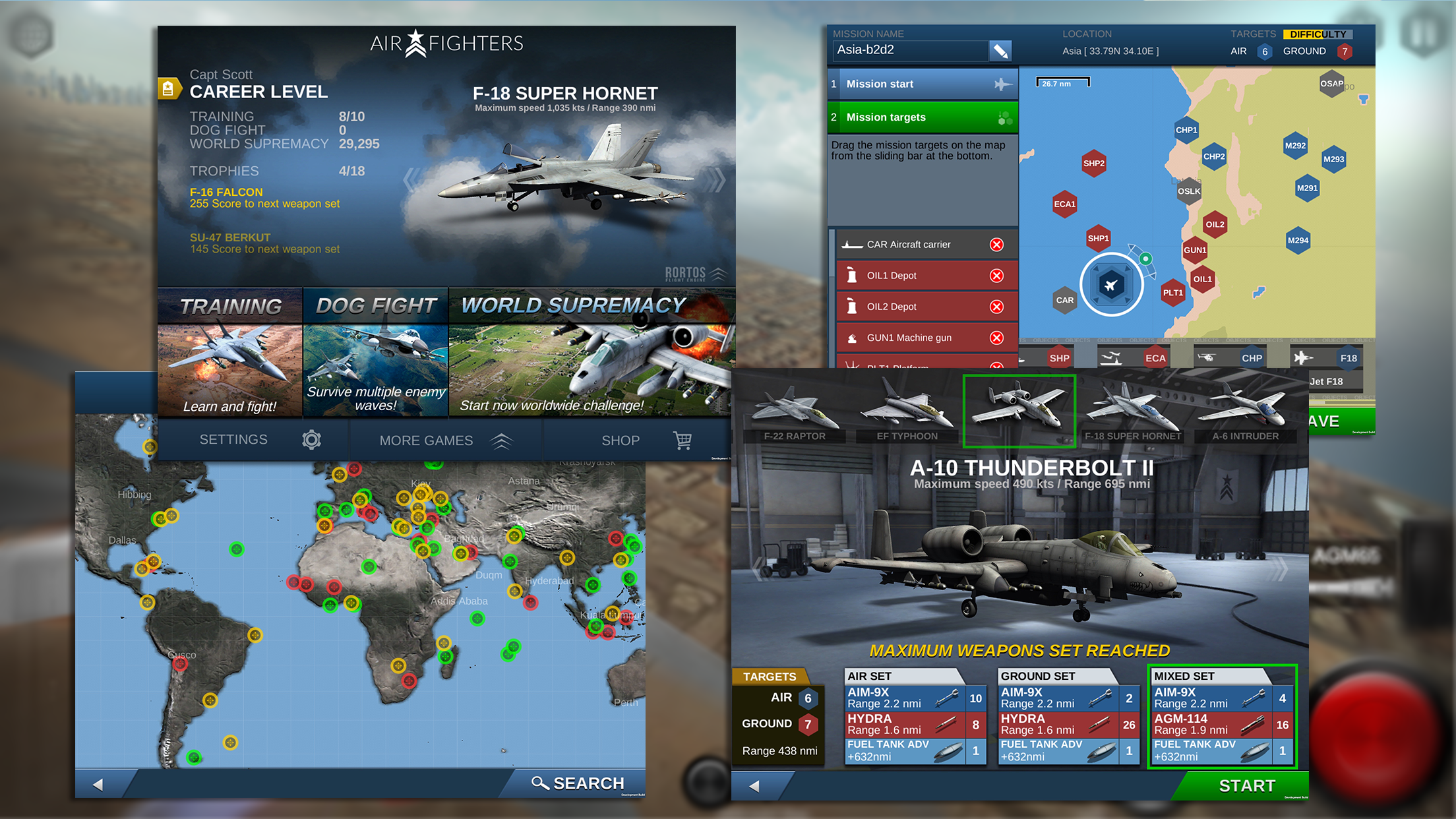 Android application AirFighters screenshort